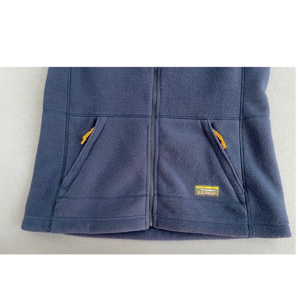 L.L. Bean Women M Fleece Vest Navy Blue Zip Mariners Club‎ Logo Boat Gorpcore * - Picture 8 of 14
